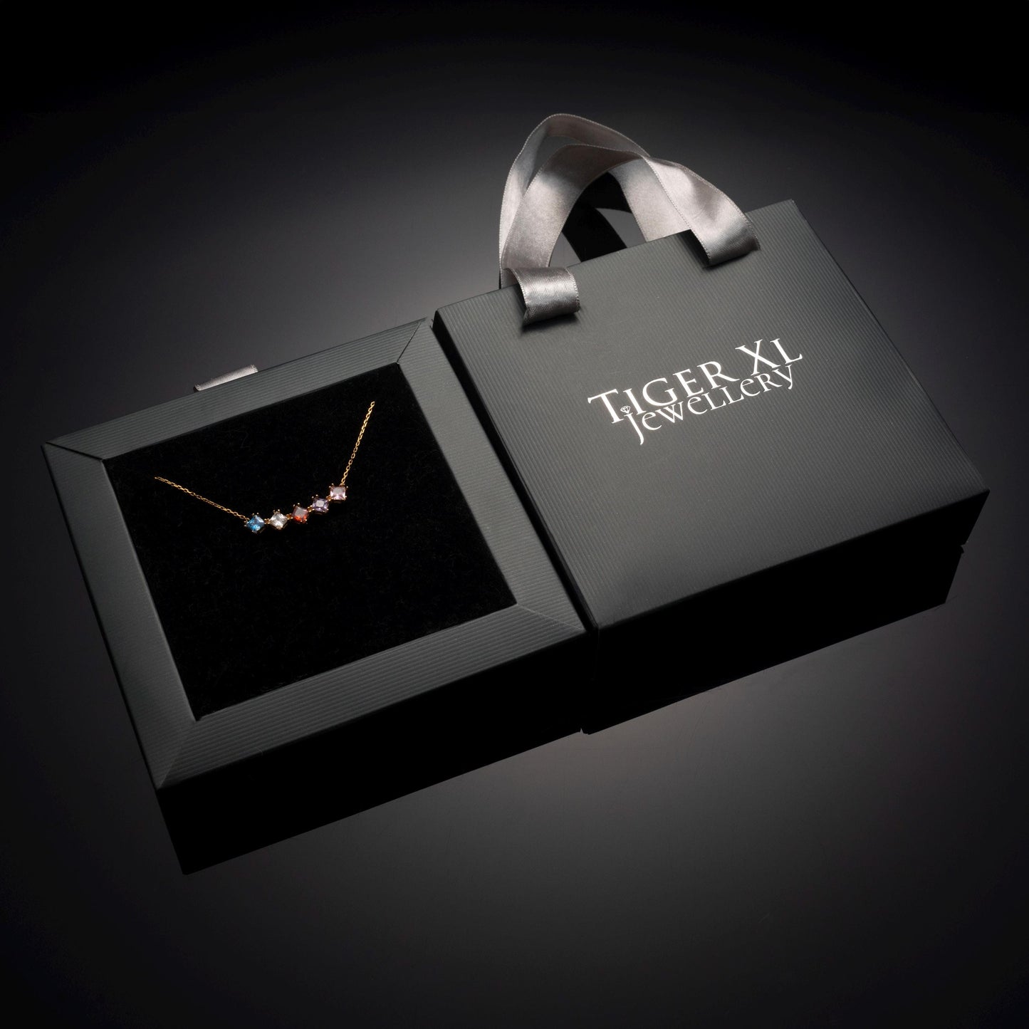 Meaningful Gold Birthstone Bar Necklace - Custom Family Gemstones, Personalized for Mom