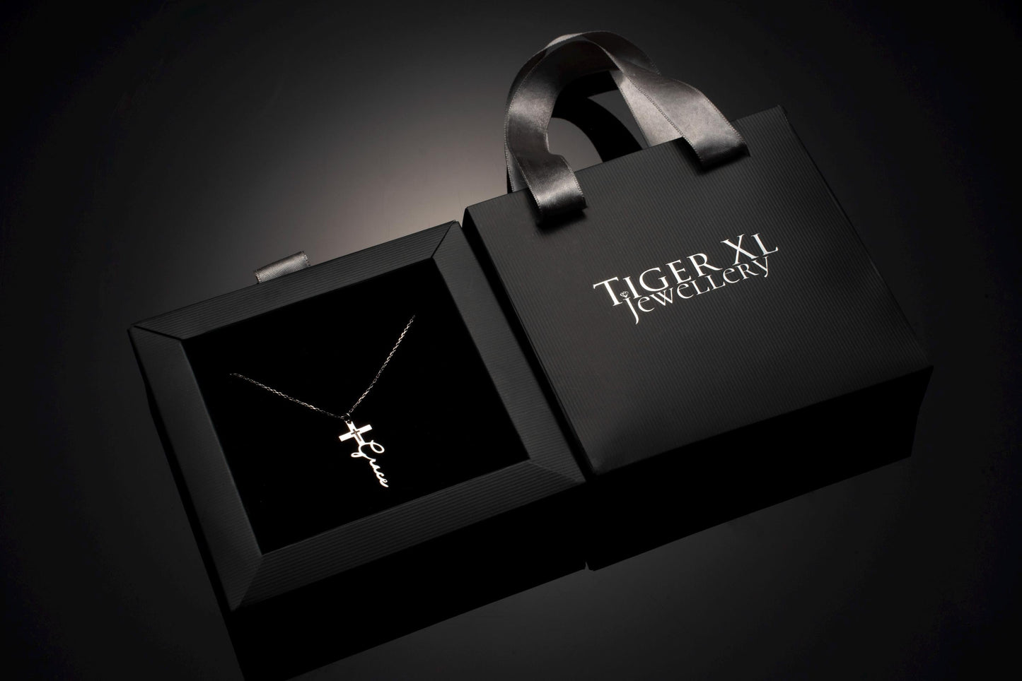 Customized Cross Necklace for Her - Unique Name Pendant in Sterling Silver