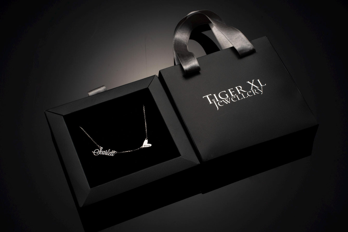 Name in the Heart: Custom 925 Silver Necklace, Engraved Name Pendant, Personalized Gift for Her