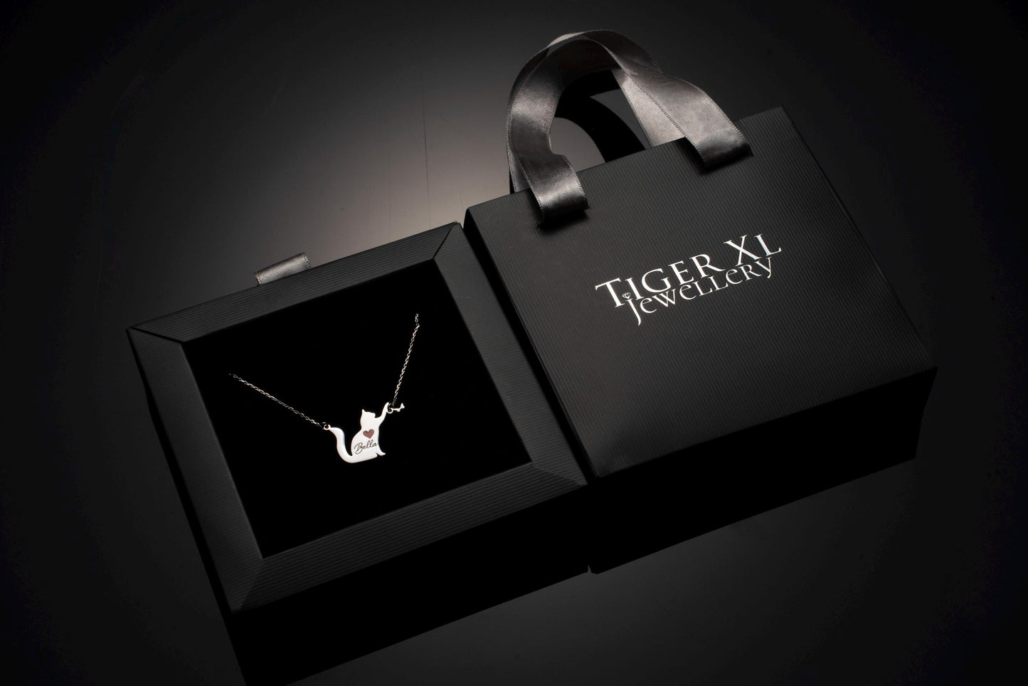 Adorable Personalized Cat Necklace - 925 Silver Pendant for Cat Lovers, Custom Pet Name Jewelry