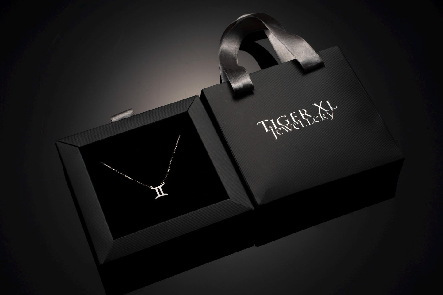 Celestial Twin: Gemini Zodiac Necklace in Sterling Silver - Custom Horoscope Jewelry