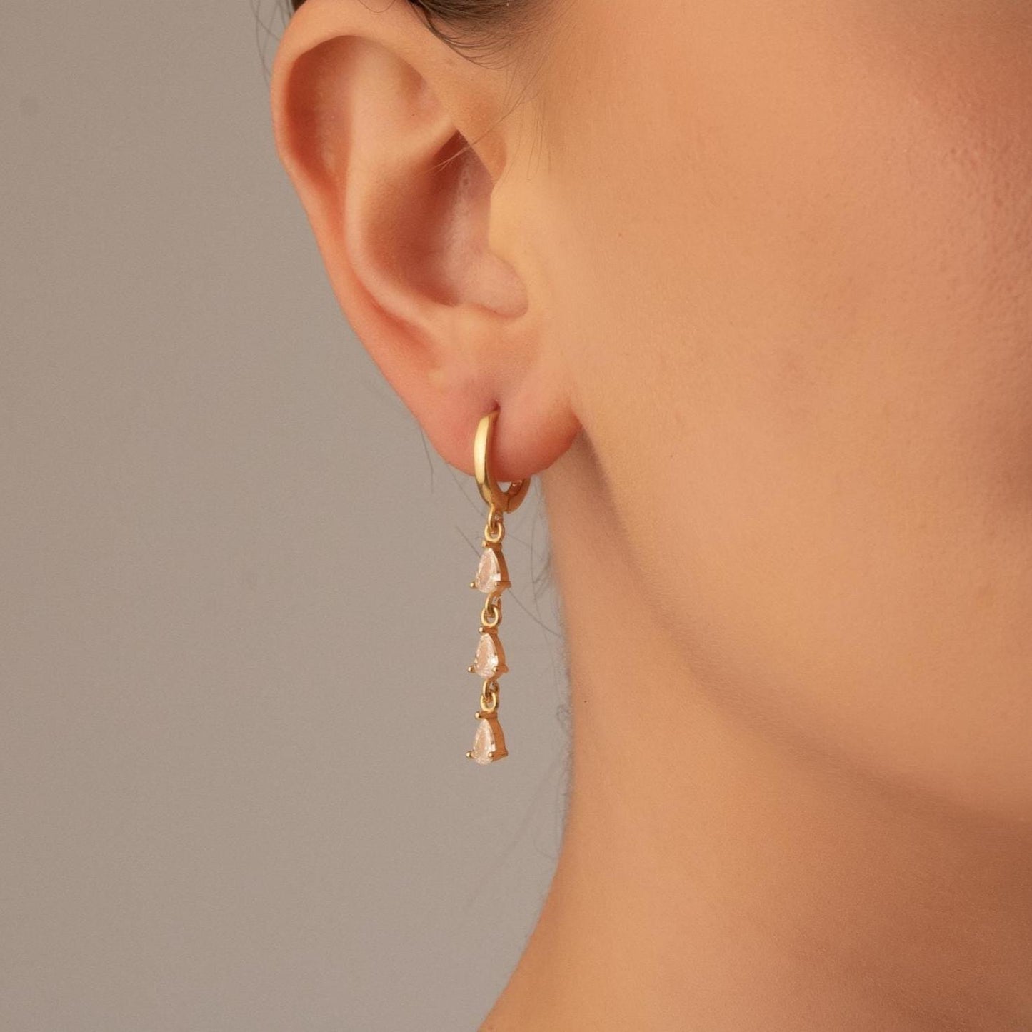 Sparkling Crystal Hoop Earrings - Elegant Jewelry Gift for Her