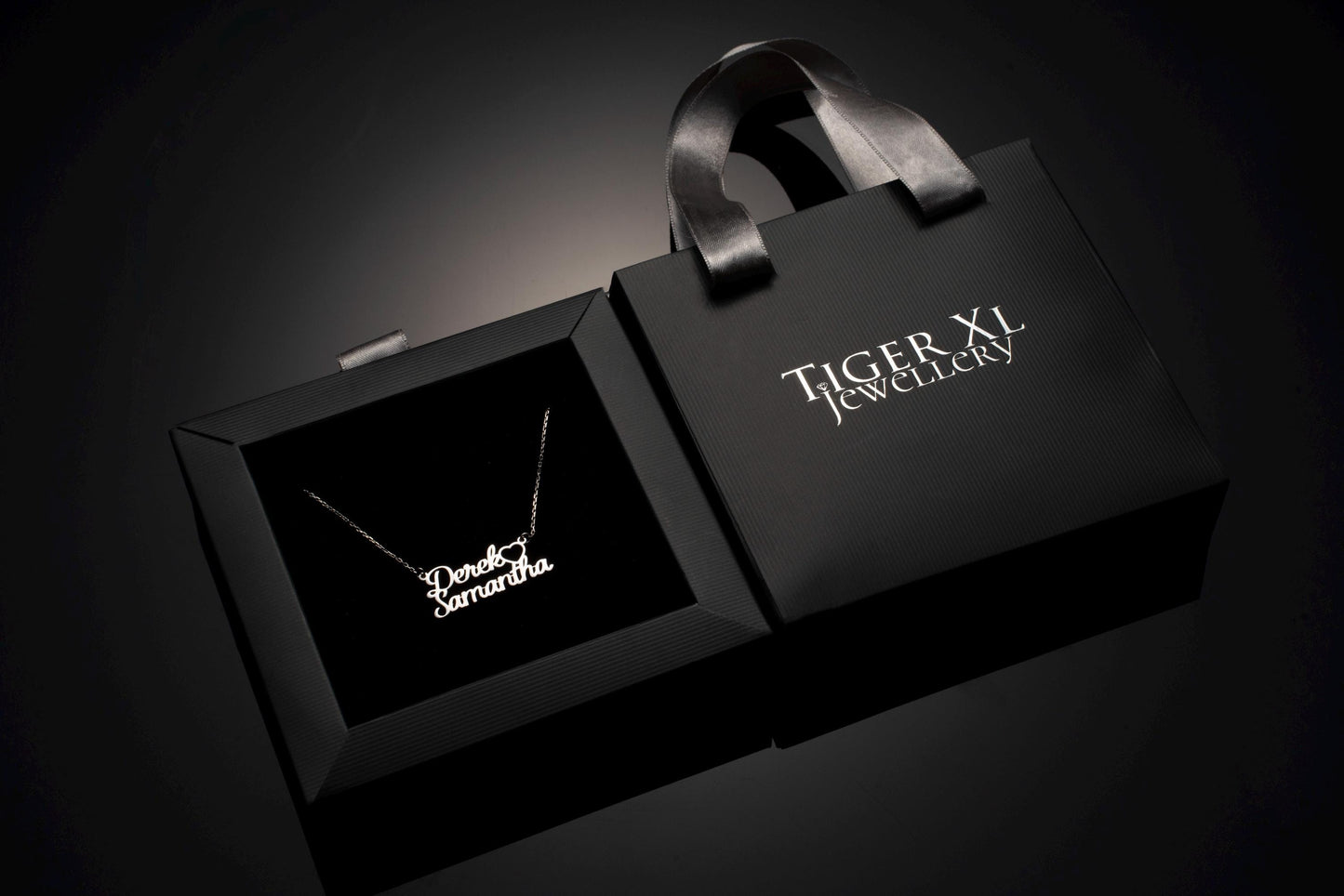 Unique Customized Couple Name Pendant - Handcrafted Sterling Silver Jewelry