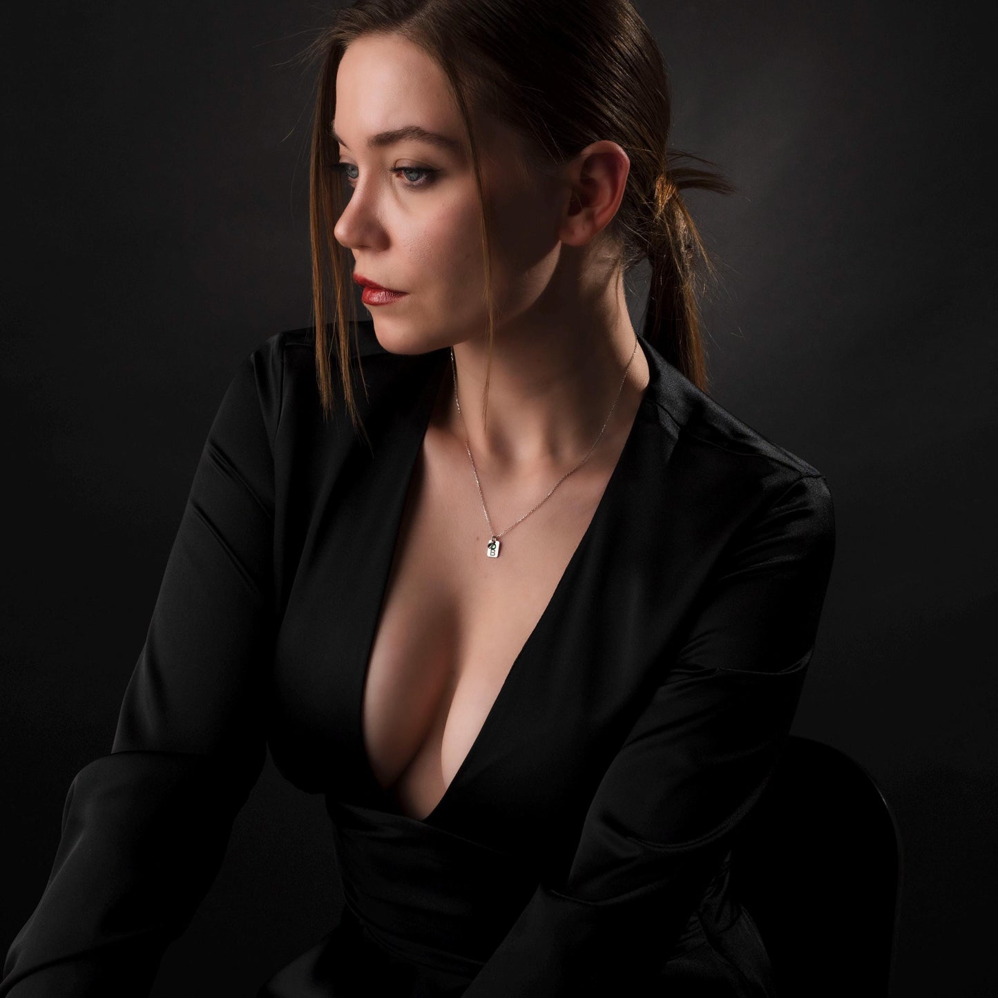 Personalized Birthstone Initial Necklace, Custom Name Jewelry, Sterling Silver Tag Pendant, Gift for Her