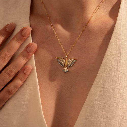 Phoenix Necklace - Elegant Gold Plated Pendant for Her