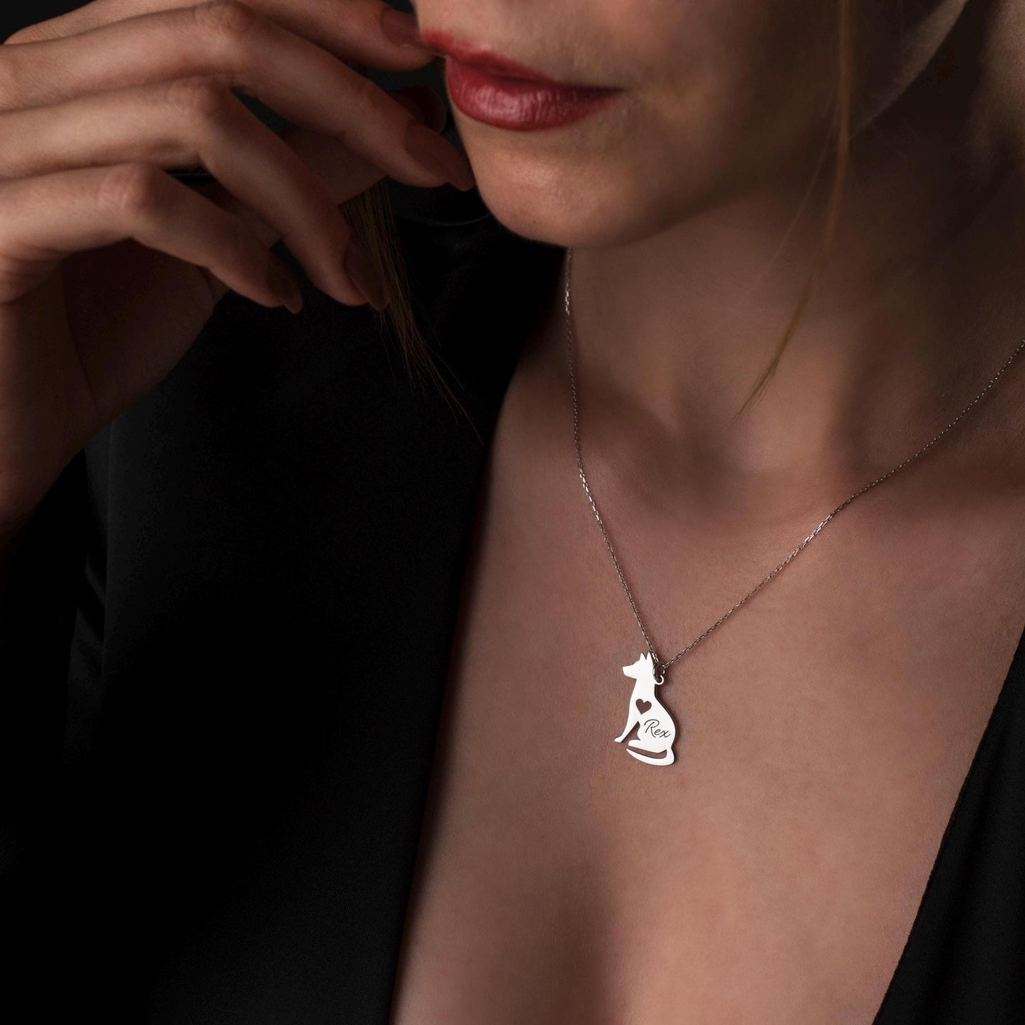 Forever in My Heart: Custom Pet Name Pendant, Engraved Dog Lover Gift