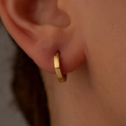Sophisticated Matte Gold Hoop Earrings: Timeless Elegance