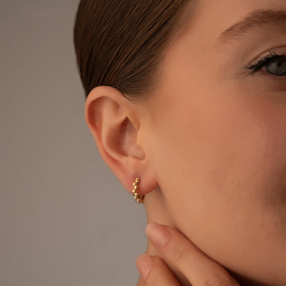 Handmade Beaded Hoop Earrings: A Delicate Touch of Elegance