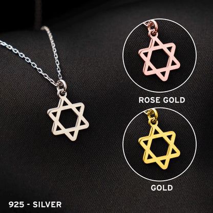 Star Necklace for Her – Jewish Pendant, Faith Jewelry, Gift for Women, Minimal Silver Charm