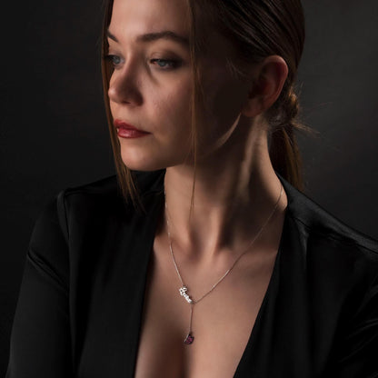 Enamel Butterfly Personalized Necklace - Elegant 925 Silver Jewelry for Her