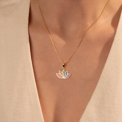 Ethereal Lotus Blossom Necklace - Handcrafted 925 Sterling Silver Gift for Your Inner Peace