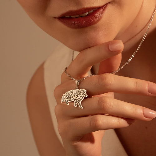 Silver Hedgehog Necklace – Nature Inspired Gift for Her