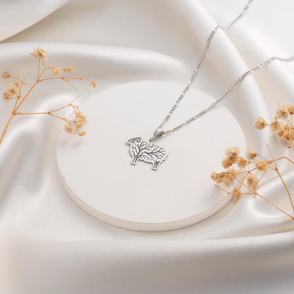 Adorable Sheep Charm Necklace - Rustic Animal Pendant - Farmhouse Style Jewelry