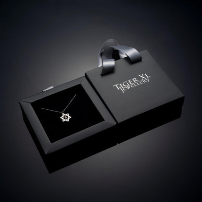 Sterling Silver Star of David Necklace with Birthstone Pendant - Elegant Judaica Jewelry