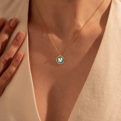Custom Initial Necklace – Personalized Letter Pendant for Her, 18K Gold Plated