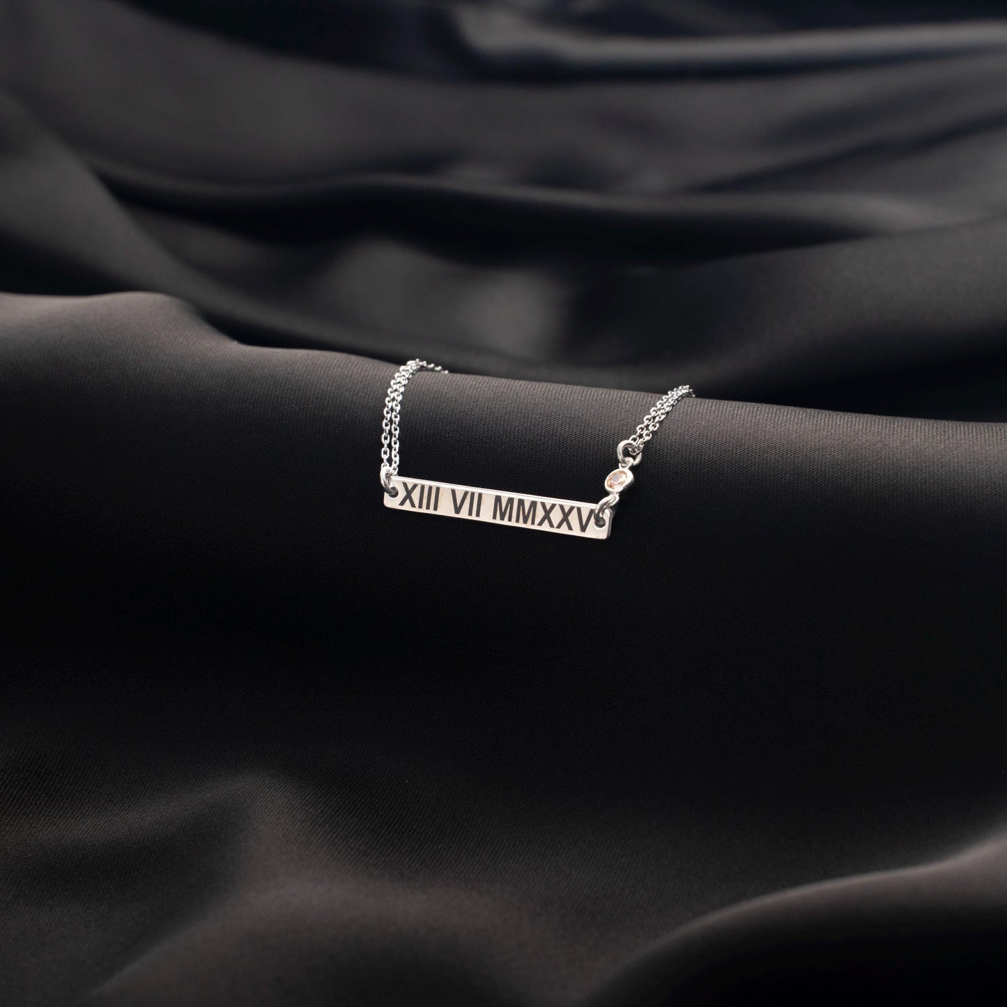 Timeless Roman Numeral Bracelet - Elegant Personalized Bar Jewelry in Silver or Gold