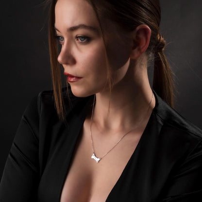 Adorable Pet Name Necklace in Sterling Silver - Perfect Gift for Dog Lovers!