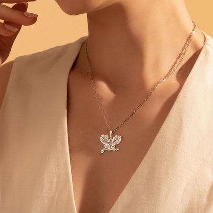 Phoenix Bird Silver Necklace – Rising from the Ashes Gift