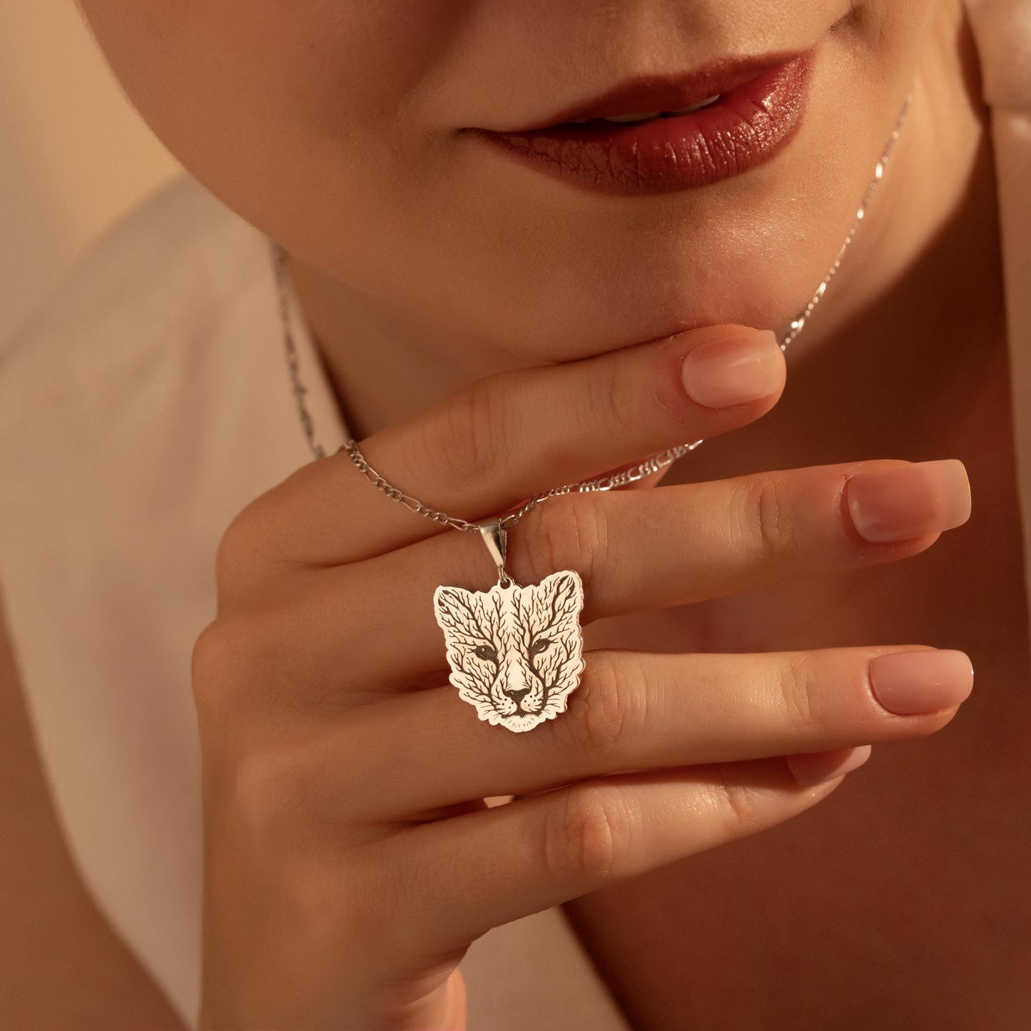 Tiger Pendant Necklace – 925 Silver Symbol of Power and Courage