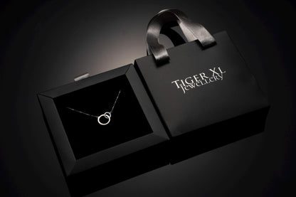 Interlocking Circles Necklace, Personalized Engraved Jewelry, Sterling Silver Pendant, Meaningful Gift for Her