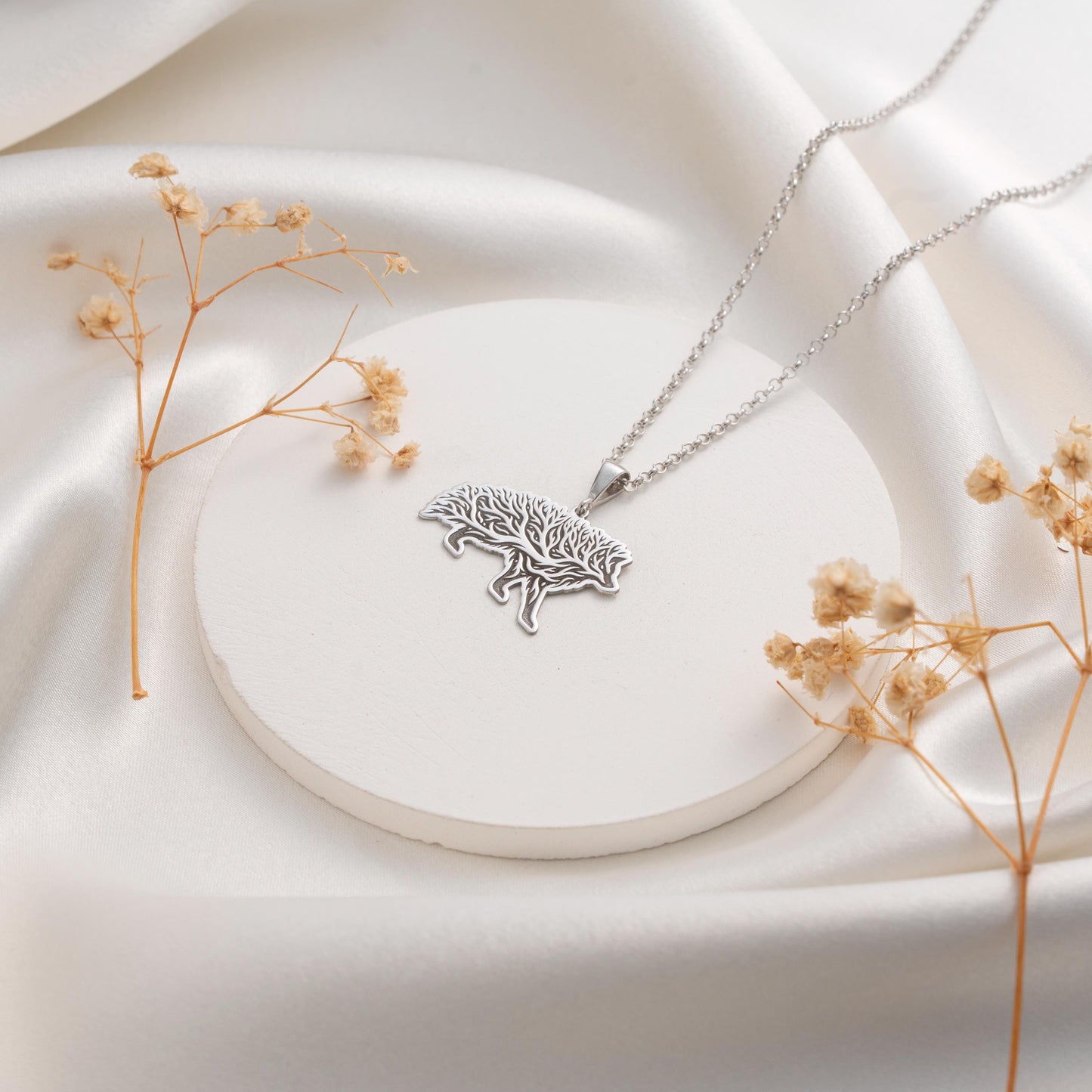 Silver Hedgehog Necklace – Nature Inspired Gift for Her