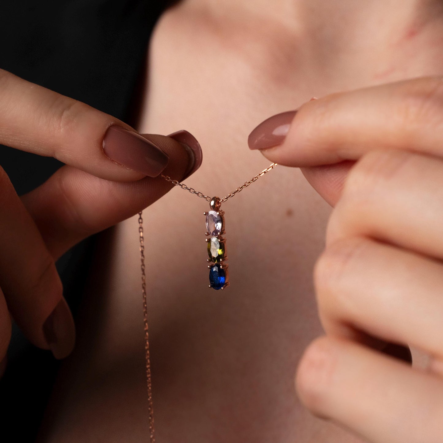 Handmade Gemstone Pendant: Meaningful Family Name Jewelry