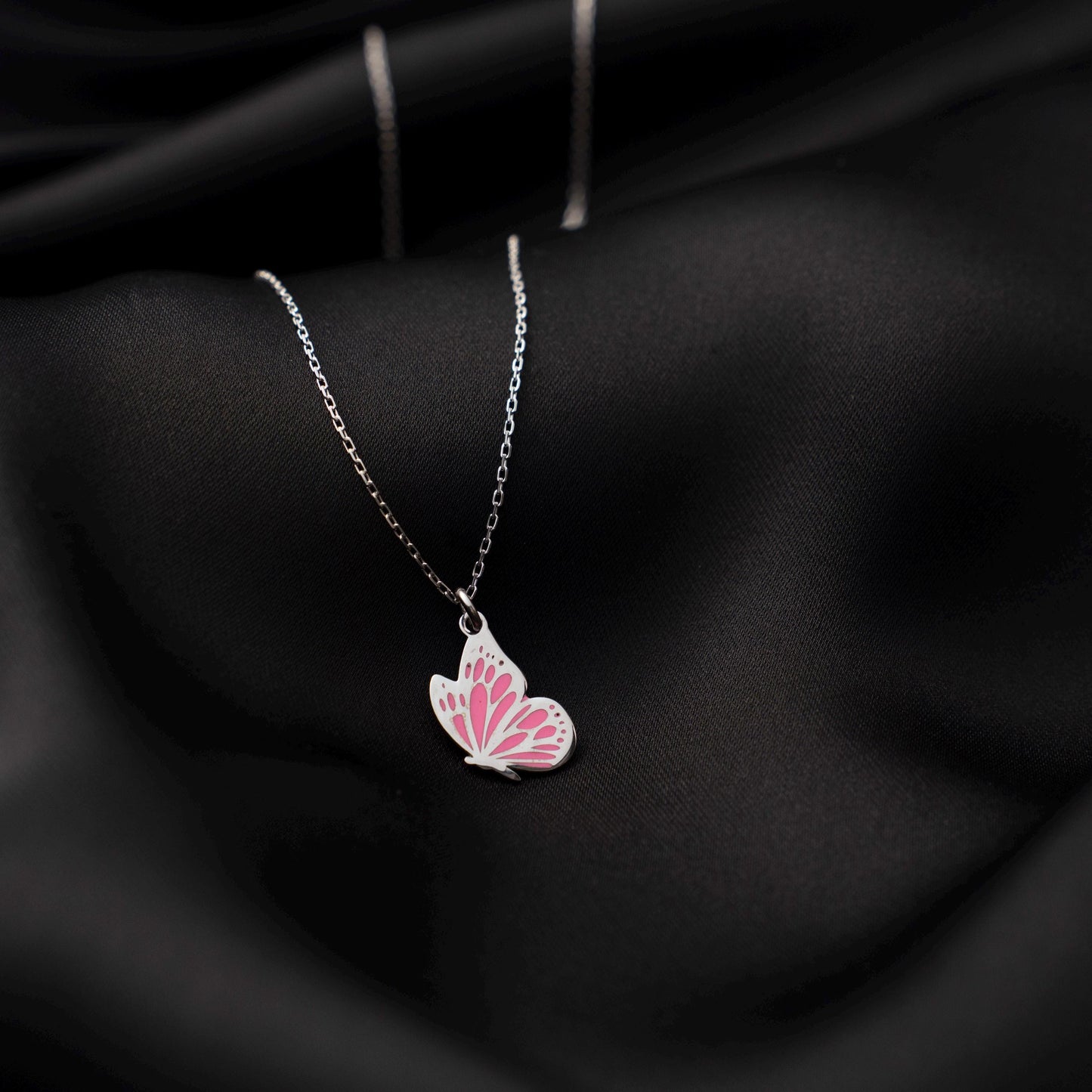 Butterfly Necklace, Sterling Silver Jewelry, Minimalist Butterfly Pendant, Elegant Gift for Her