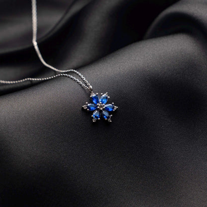 Custom Birthstone Snowflake Necklace - Personalized Winter Charm for Her