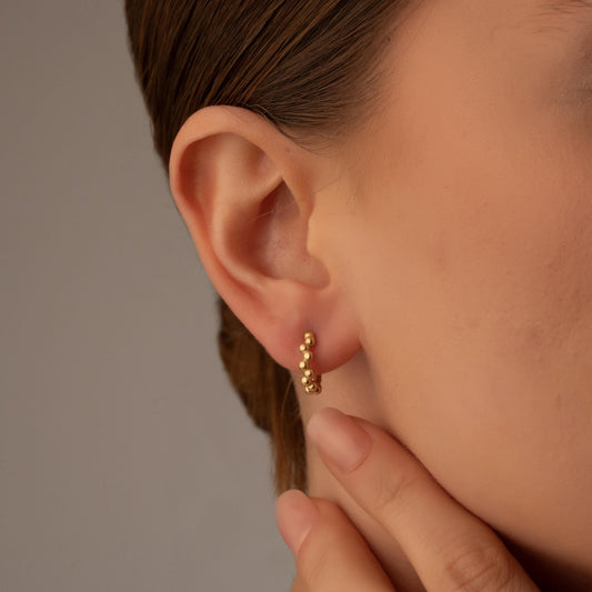 Handmade Beaded Hoop Earrings: A Delicate Touch of Elegance