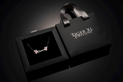 Whimsical Butterfly Name Necklace - Personalized 925 Silver Pendant for Her