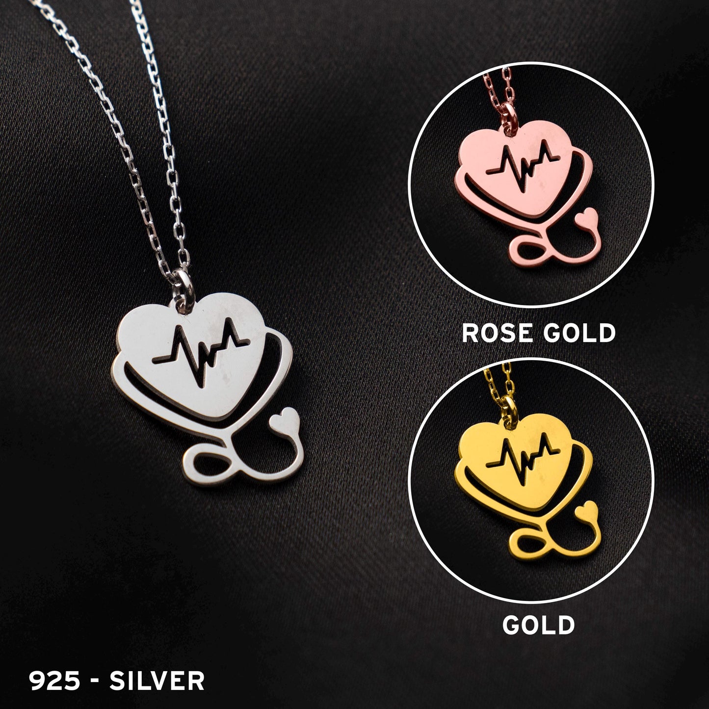 Sterling Silver Healthcare Worker Necklace - Unique Gift for Medical Professionals