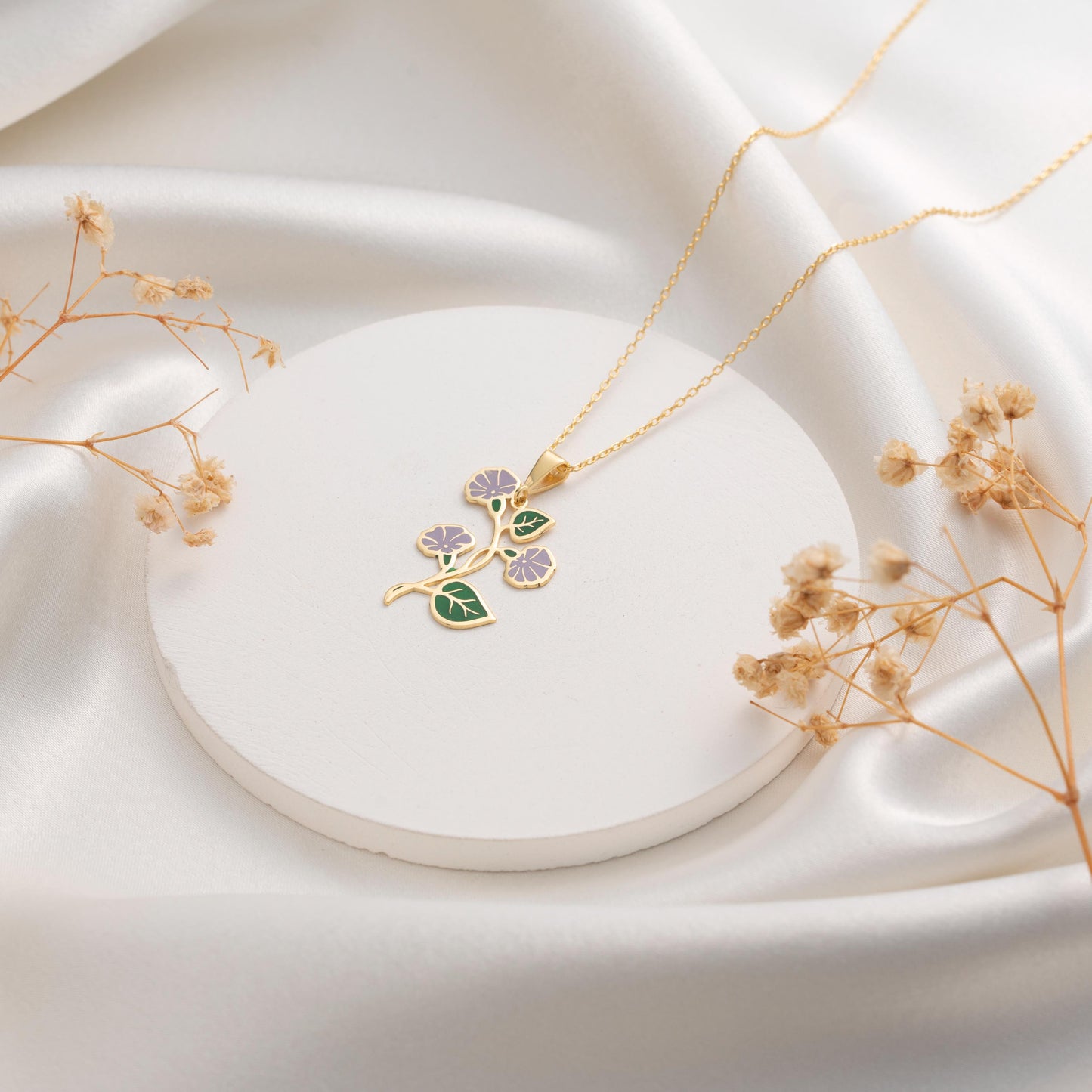 Flower Necklace – Dainty Floral Pendant Gift for Women