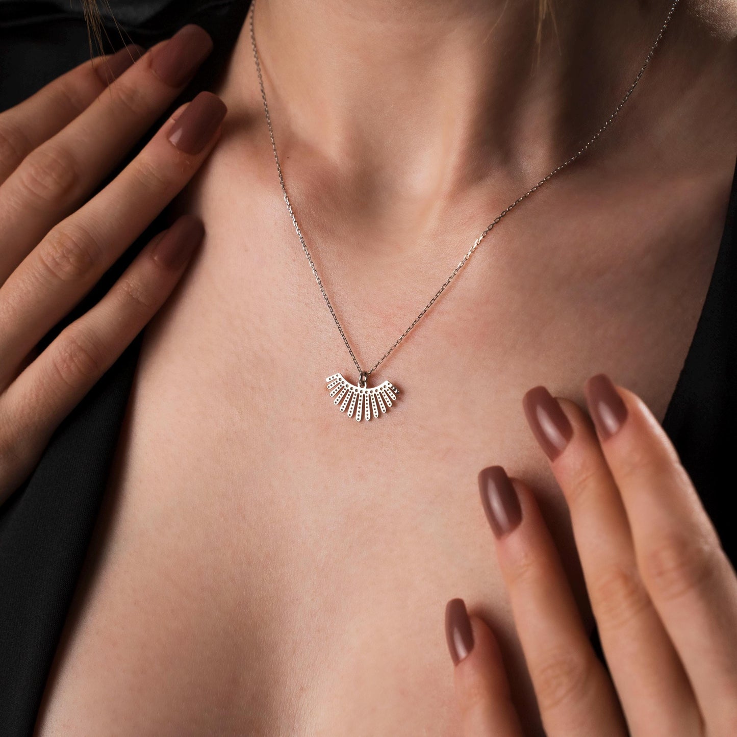 Elegant and Minimalist Sunburst Pendant Necklace - Radiant Charm Jewelry