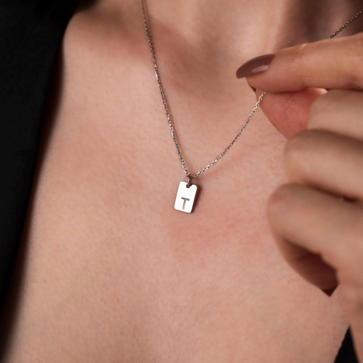 Chic Initial Necklace - Personalize Your Style with Sterling Silver Pendant