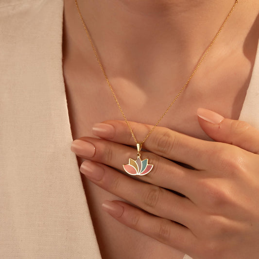 Ethereal Lotus Blossom Necklace - Handcrafted 925 Sterling Silver Gift for Your Inner Peace