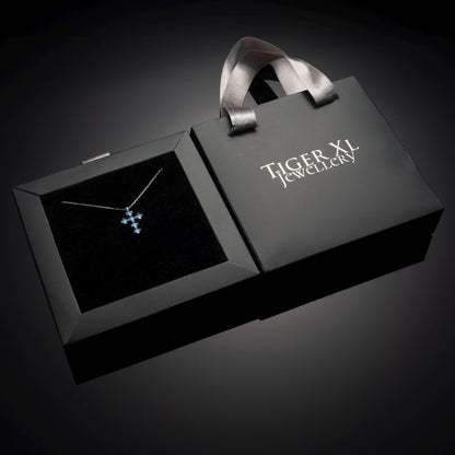 Personalized Birthstone Cross Necklace - A Meaningful Gift for Mom