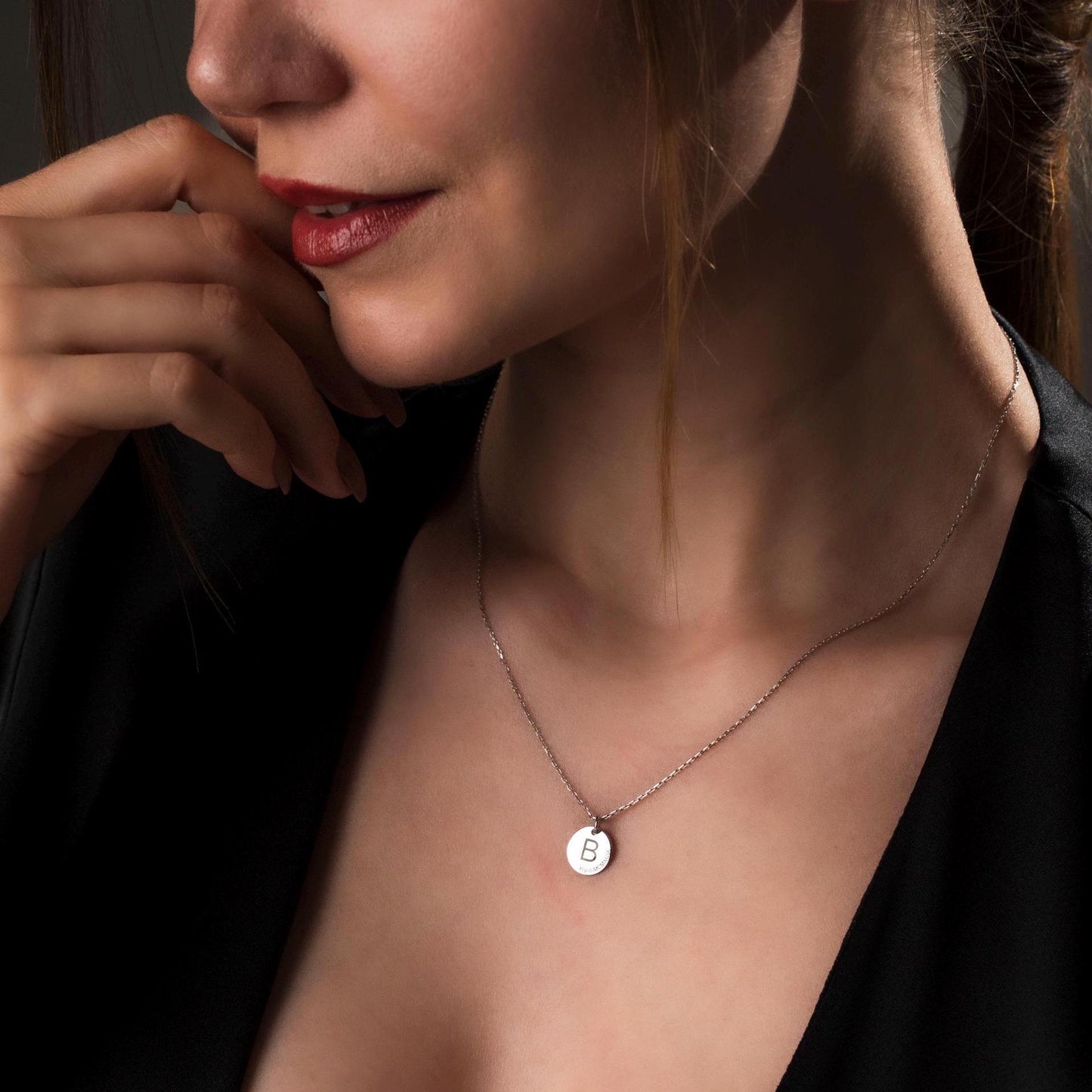 Cherished Memories: Custom Initial Necklace in Sterling Silver