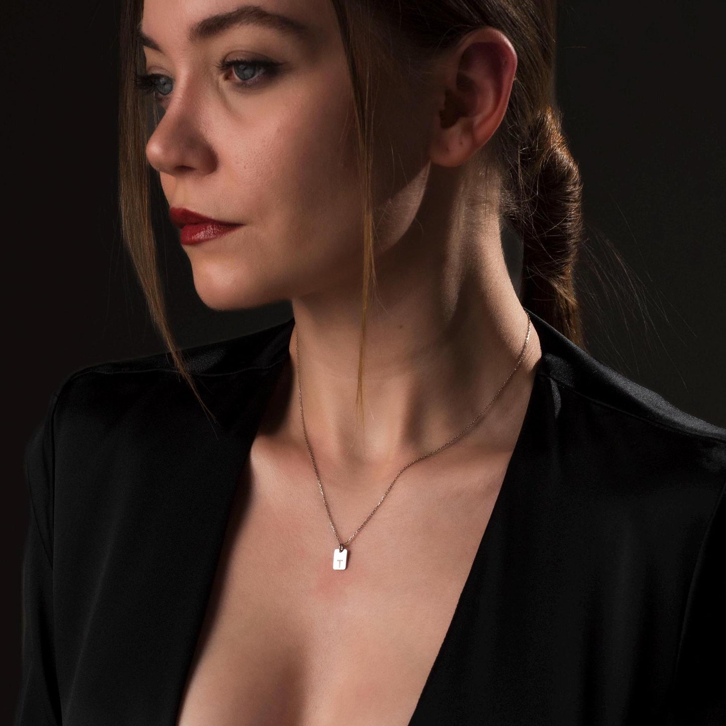 Chic Initial Necklace - Personalize Your Style with Sterling Silver Pendant