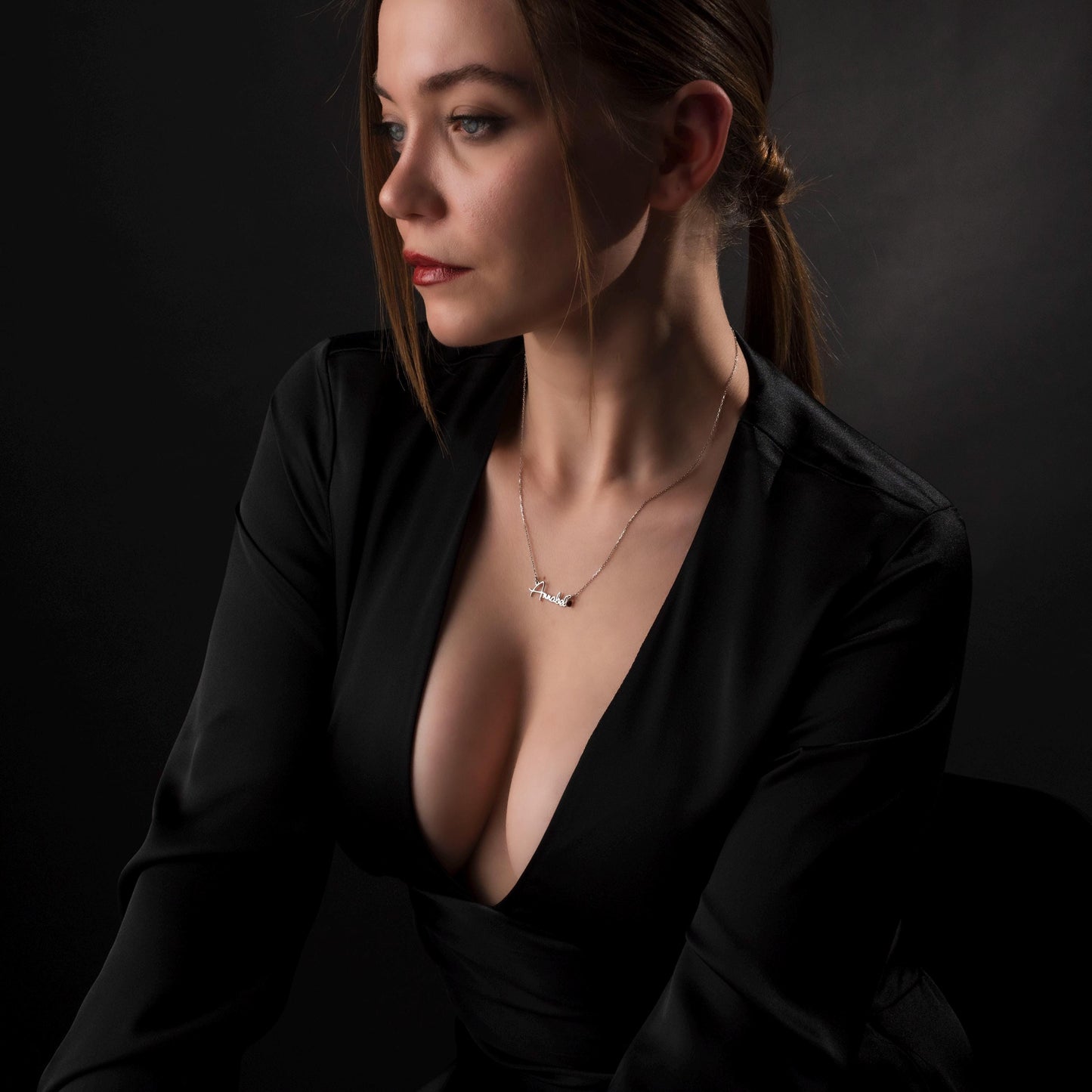 Name Necklace with Birthstone, Custom Silver Jewelry, 925 Pendant, Personalized Gift for Her