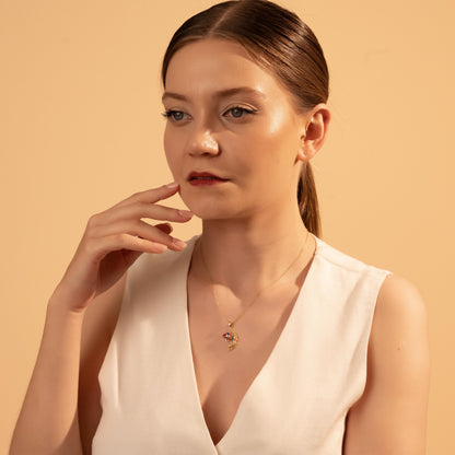 Vibrant Fish Pendant Necklace - Elegant 18K Gold Plated Enamel Charm for Her