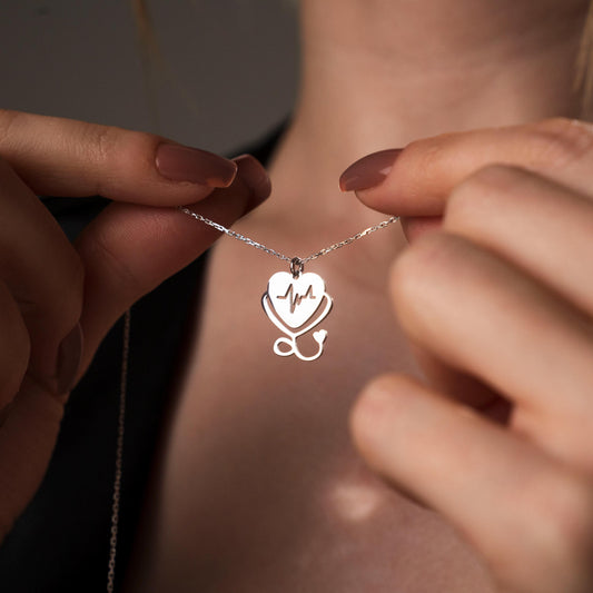 Sterling Silver Healthcare Worker Necklace - Unique Gift for Medical Professionals