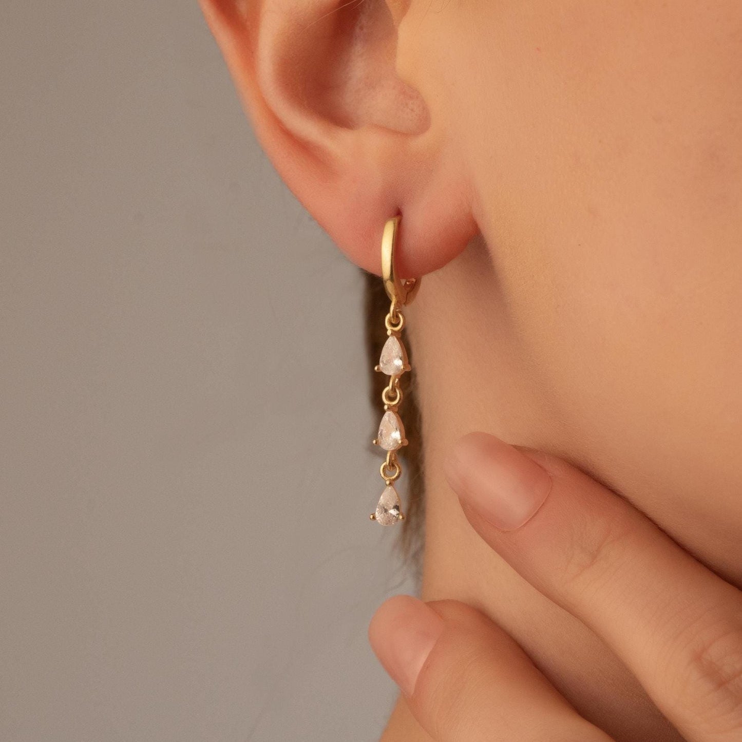Sparkling Crystal Hoop Earrings - Elegant Jewelry Gift for Her