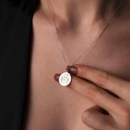 Divine Gold Cross Necklace - Perfect Gift for Mom, Religious Prayer Hands Pendant, Christian Jewelry