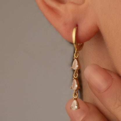 Sparkling Crystal Hoop Earrings - Elegant Jewelry Gift for Her