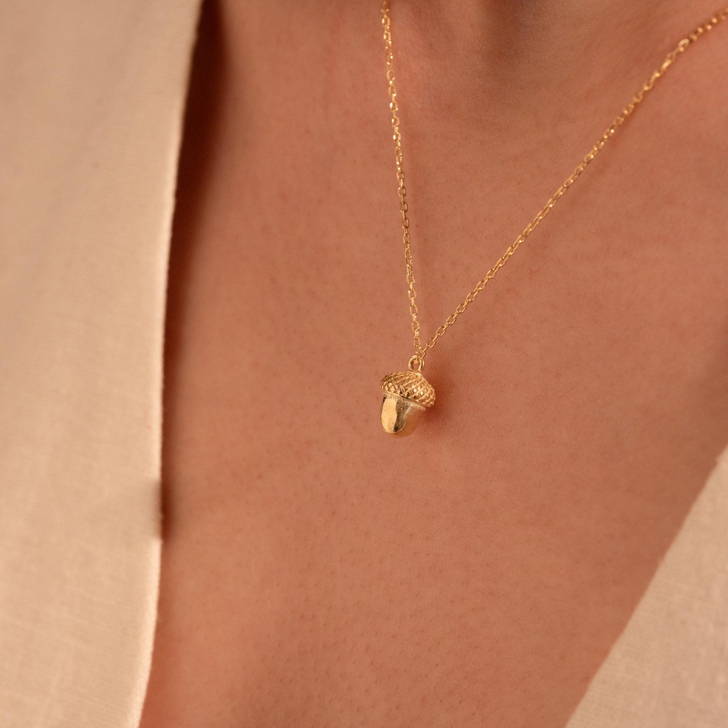 Acorn Necklace – Nature Inspired Charm Gift for Her
