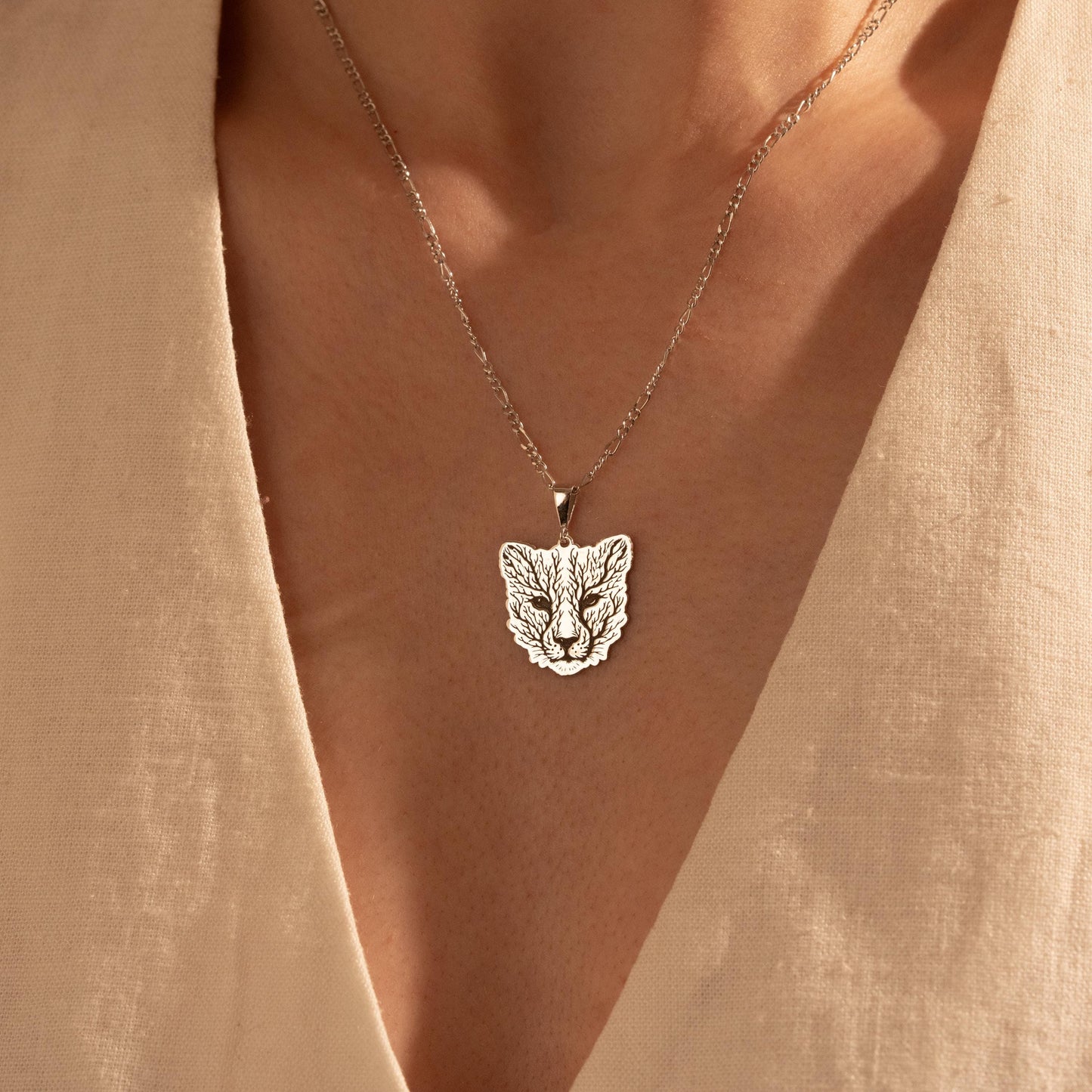 Tiger Pendant Necklace – 925 Silver Symbol of Power and Courage