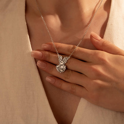 Deer Pendant Necklace – 925 Silver Forest Animal Jewelry Gift