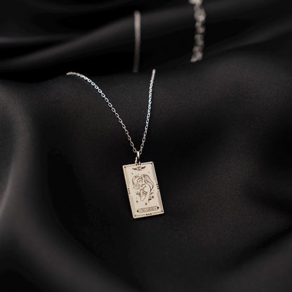 Mystical Tarot Card Necklace for Seekers of Fortune, Astrology Lovers, and Spiritual Souls
