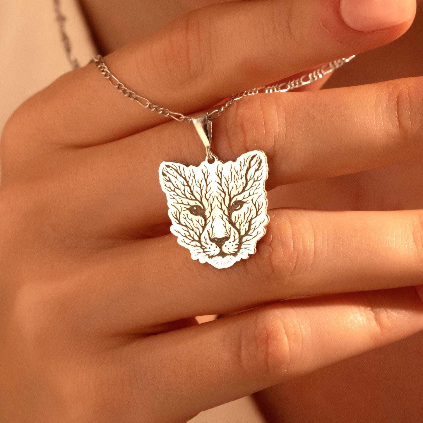 Tiger Pendant Necklace – 925 Silver Symbol of Power and Courage