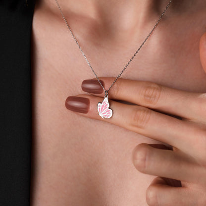 Butterfly Necklace, Sterling Silver Jewelry, Minimalist Butterfly Pendant, Elegant Gift for Her